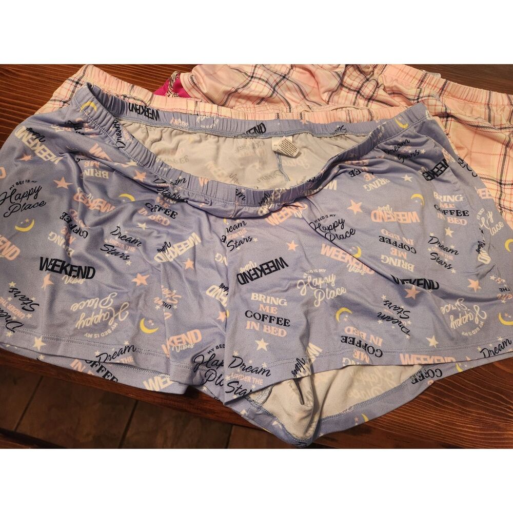 Lot of 5 Women's Pajama Shorts Loungewear Bulk Bundle 3 XL & 2 XXL 2XL - Picture 3 of 11